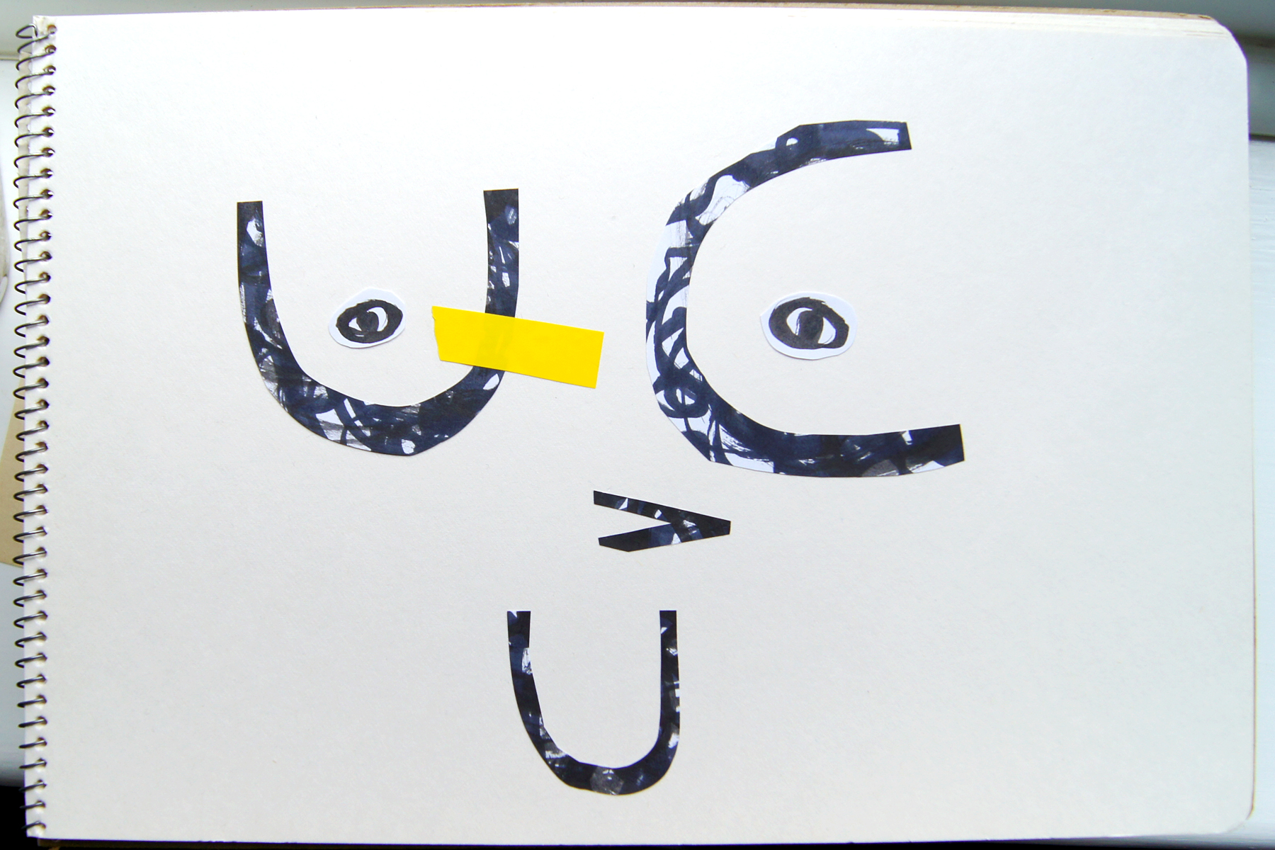 U C UV Face - Typographic collage
